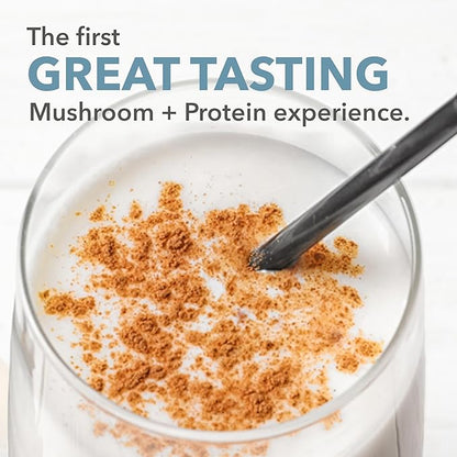 Plantfusion Mushroom Protein Powder - 3 in 1 Vegan Protein Powder, Mushroom Supplement, and Adaptogen Supplement - Support Mental Focus, Immunity, and Recovery - Vanilla 1lb