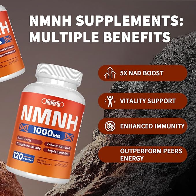 NMNH Supplement(Dihydronicotinamide Mononucleotide),Nicotinamide Mononucleotide for NAD+ Booster,1000mg per Serving,Supports Energy & Overall Health,120 Capsules