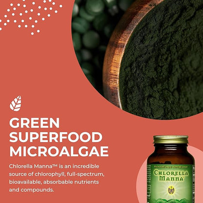 HealthForce SuperFoods Chlorella Manna - Capsule - 450 Vegan Capsules