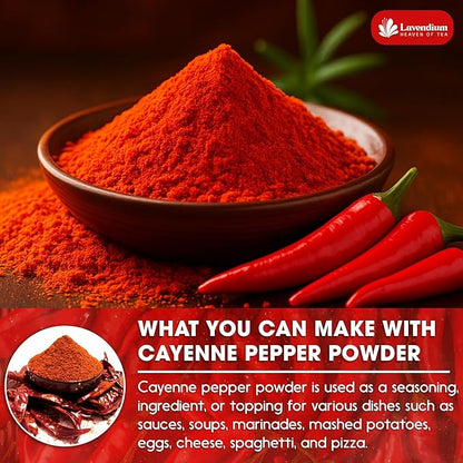 Lavendium, Premium 1.56 lbs Cayenne Pepper Powder– Pure Ground Red Pepper, Bold and Spicy Flavor