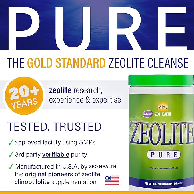 Zeolite Pure | Full Body Detox Cleanse for Women, Men, Adults | Supports Energy, Gut Health, Mental Clarity, & Optimal Inflammation Response | The Original Zeolite Powder (400 Servings)