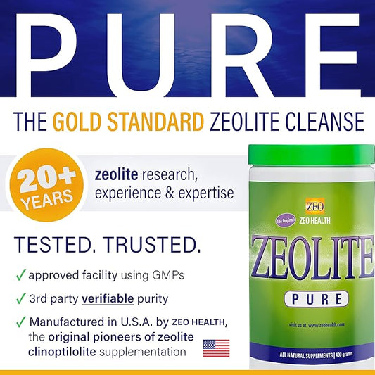 Zeolite Pure | Full Body Detox Cleanse for Women, Men, Adults | Supports Energy, Gut Health, Mental Clarity, & Optimal Inflammation Response | The Original Zeolite Powder (400 Servings)