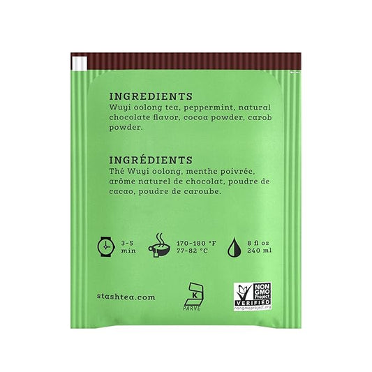 Stash Tea Chocolate Mint Oolong Tea, Box of 100 Tea Bags (Packaging May Vary)