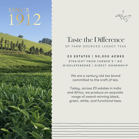 Luxmi Estates Minty Mile Organic Chamomile Mint Green Tea (50 Tea Bags) Low Caffeine Tea Bags For Relaxing, Calming, and Stress Relief, With Certified Organic Darjeeling Makaibari Green Tea