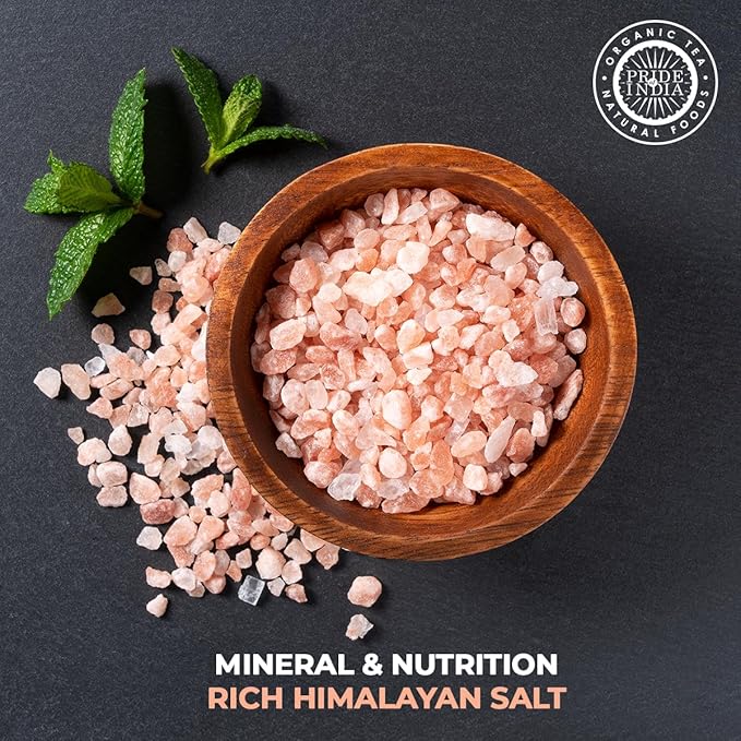 Pride Of India Pure Himalayan Pink Salt | Enriched w/ 84+ Natural Minerals | Coarse Salt Grind | Rock Salt | Dual Sifter | 4.8 oz (136.1 gm) Jar