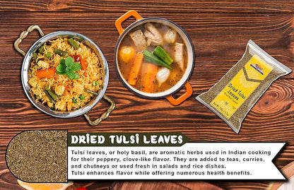 Rani Dried Tulsi (Indian Basil, Holy Basil) Leaves 1.75oz (50g) Used for Beverages & Ayurveda Herbal ~ All Natural | Vegan | Gluten Friendly | Non-GMO | Indian Origin