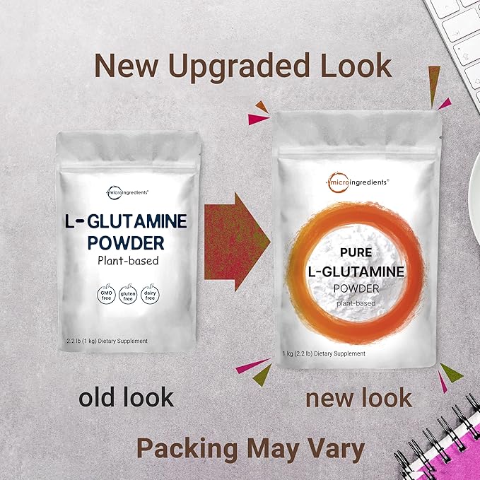 L Glutamine Powder Gut Health, 1Kg, 100% Pure, Free Form - Unflavored- Vegan Friendly, No Filler, No additives, Supports Muscle Recovery, Post Workout | Non-GMO & Gluten-Free