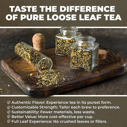 Gardenika Organic Flamma-tea Loose Leaf Tea | Premium Turmeric Ginger Blend with Cinnamon, Peppermint & Black Pepper | 100% Natural, Caffeine Free Herbal Wellness Tea | 4oz (113g)