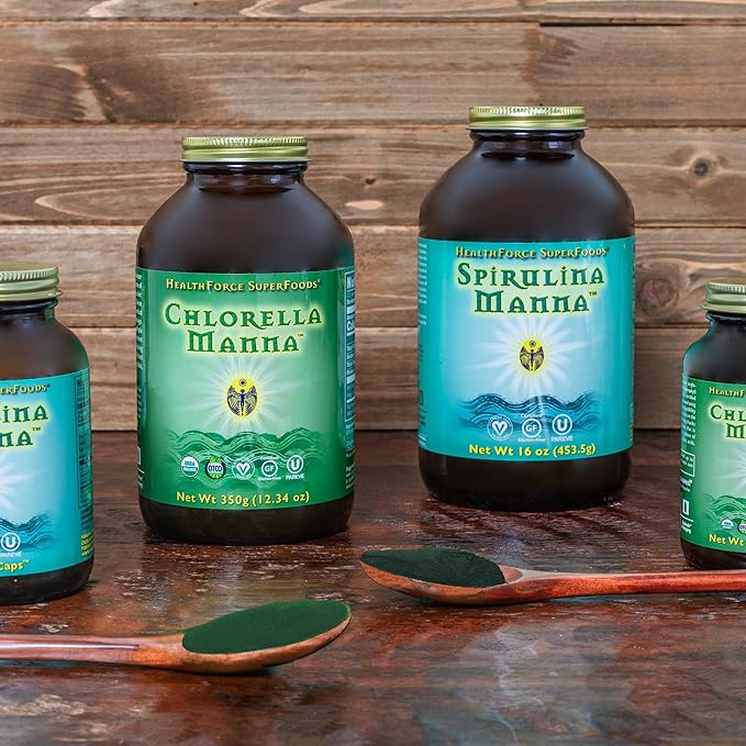 HealthForce SuperFoods Chlorella Manna - Tablets - 1200 Vegan Tablets