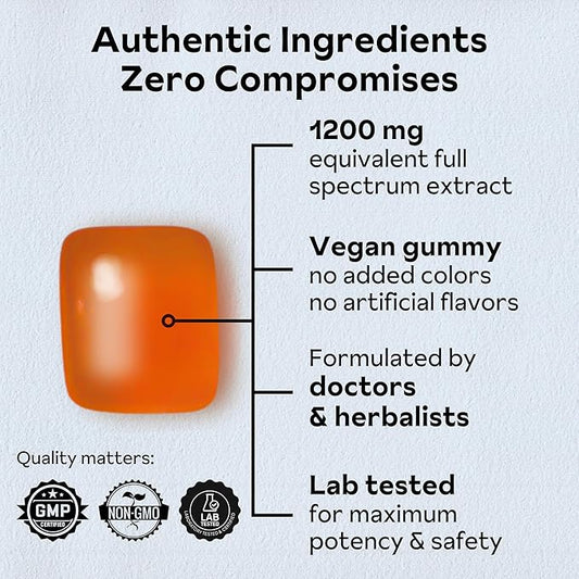 Reprise Goji Berry Superfood Gummies - All-Natural Antioxidant, Digestion, 240 mg Full-Potency, Low-Sugar, Vegan, 45 Blueberry Flavored Gummies
