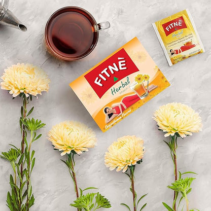 FITNE Chrysanthemum Herbal Tea Senna Infusion Smooth Mild Soothing Beverage Natural Gentle Detox Cleanse No Calories Caffeine Free, 15 Tea Bags